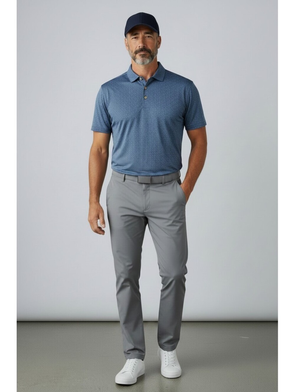 Peter Millar Summer Comfort Polo Shirt Large Blue Patterned